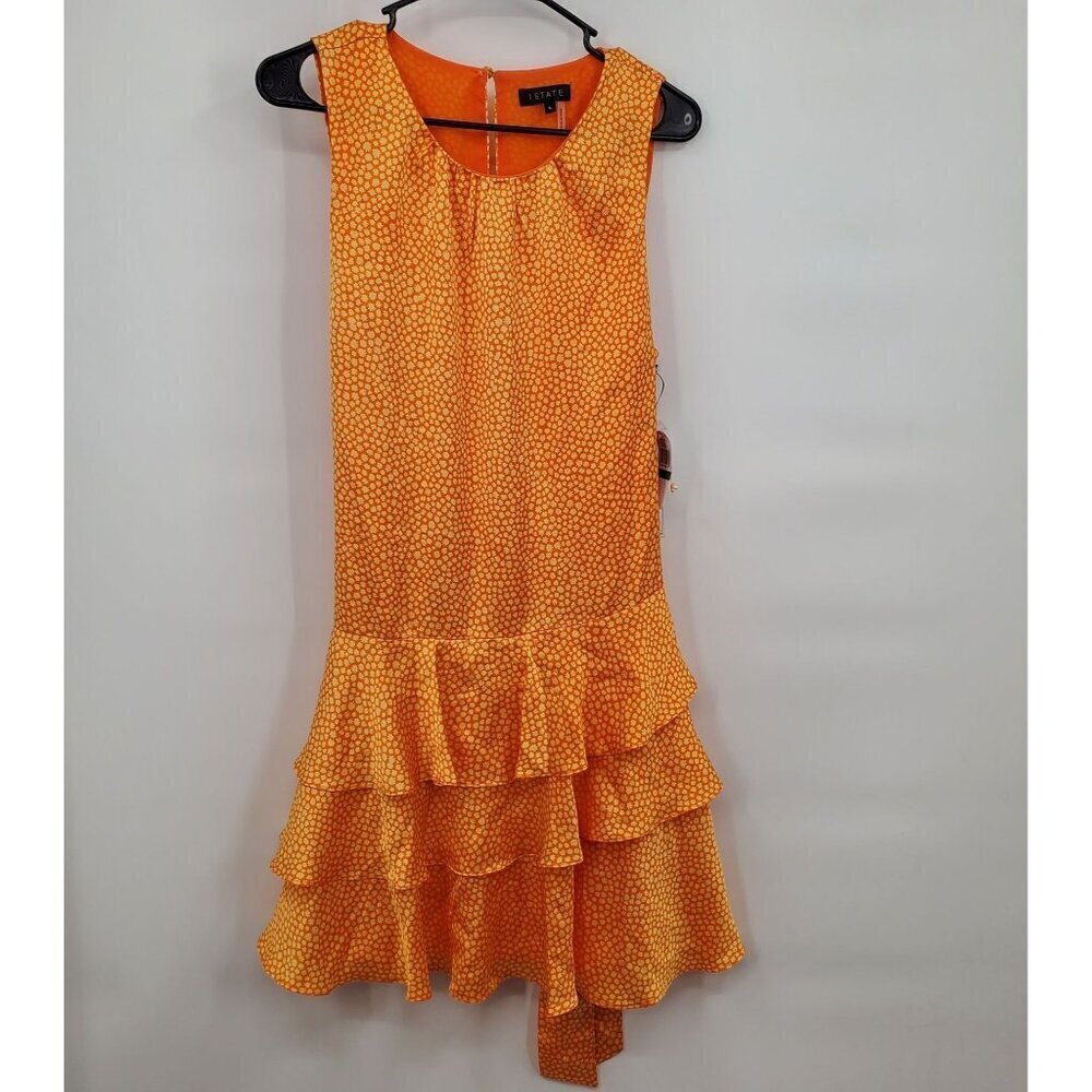1. State Russet Bright Skies Dress Women Size Large NWT Summer Tierred Midi